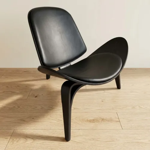 Butaca Natural/beige Madera Shell en Negro - Sillones y sofás, Uruguay | Divino