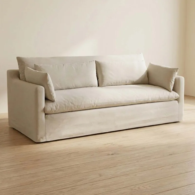 Sofá 3 Cuerpos Tela Natural-beige Bali Beige en Beige - Sillones y sofás, Uruguay | Divino