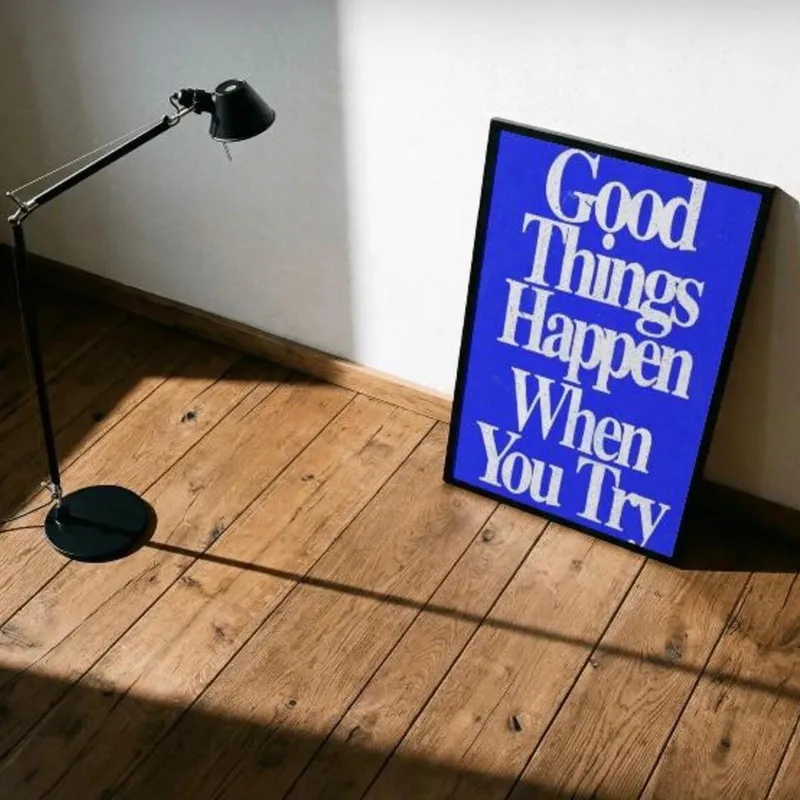 Good Things Happen When You Try en Azul - Láminas, Uruguay | Mara Estudio