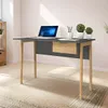 Escritorio 1 cajón Combinada con Patas en Madera - MDP - Linea Melilla en Gris - Escritorios y sillas de escritorio, Uruguay | Mulata, vista 5 de 8