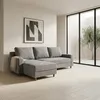 Rinconera Lucci - Tela Microfibra - Chaise izquierdo - Berlin 06 (Grafito) en Gris - Sillones y sofás, Uruguay | NYR, vista 1 de 7