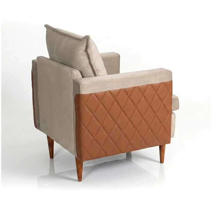 Butaca Poltrona 1 Cuerpo Alta Con Patas Capitoneada en Beige - Muebles, Uruguay | Soy Hogar, vista 14