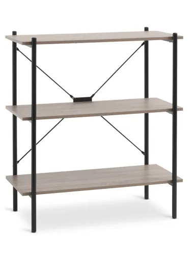 Estantería VANDBORG 3 est color roble/negro en Madera natural - Bibliotecas, Uruguay | JYSK
