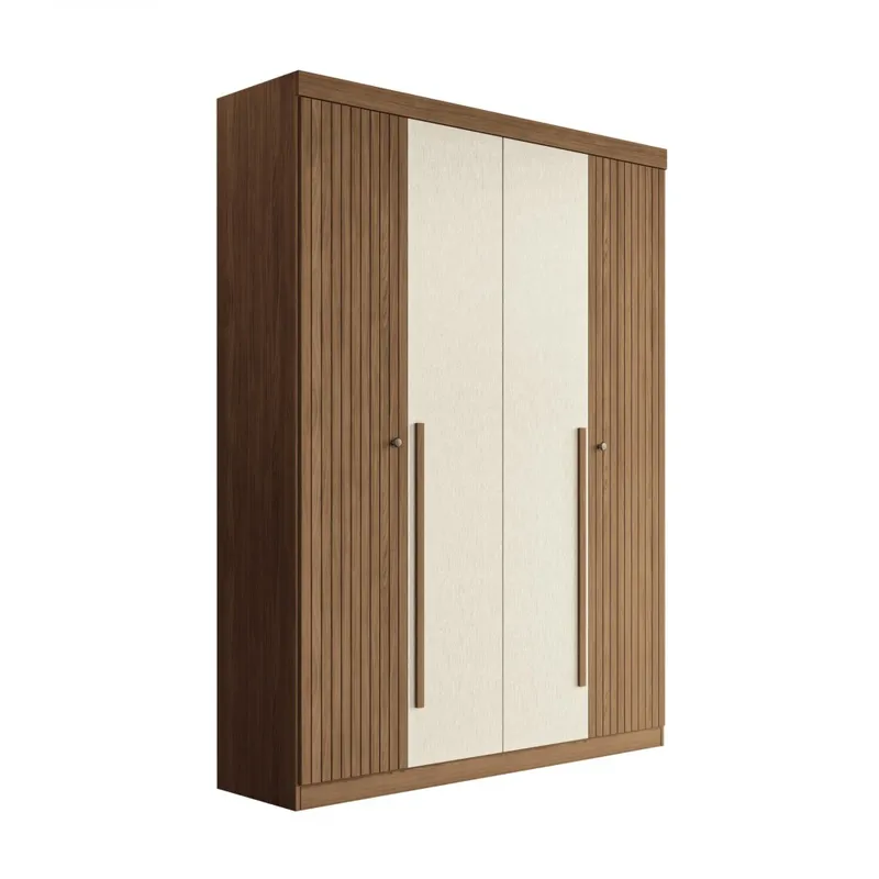 Ropero Buriti 4 Puertas - Linea Fit - Marron/Arena en Multicolor - Roperos y placares, Uruguay | Rústico Hogar