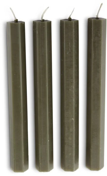 Vela candelabro HOLME H20cm oliva 4u/pk en Verde oliva - Velas y Portavelas, Uruguay | JYSK