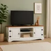 Rack 2 Puertas Línea Naturale 110 cm - Blanco/Roble en Multicolor - Muebles para TV, Uruguay | La Cueva Muebles, vista 2 de 12