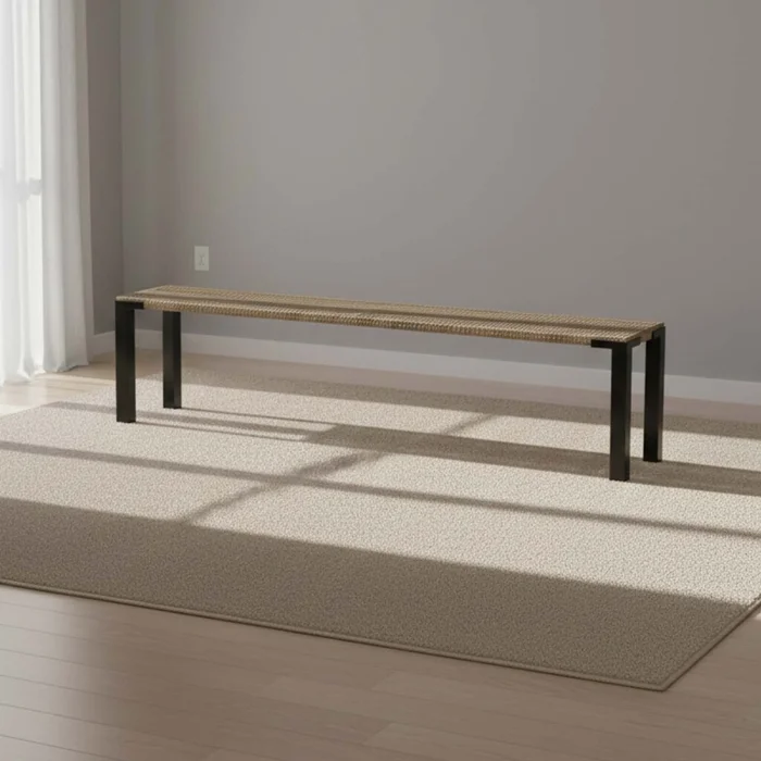 Banco De Comedor Madera-y-metal Natural-beige Madison en Madera natural - Sillas, Uruguay | Divino