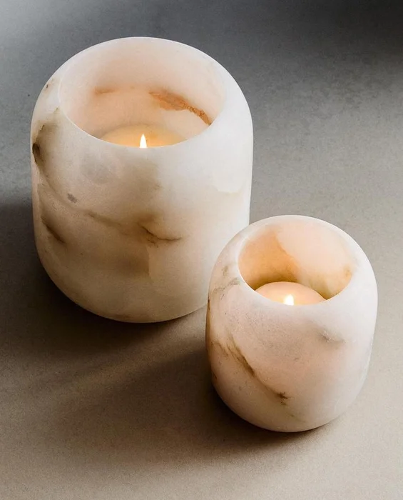 PORTAVELAS ALABASTRO en Blanco - Velas y Portavelas, Uruguay | Zara Home