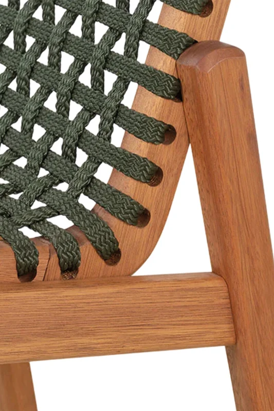 SILLA TRACO CUERDA VERDE 56x62x85CM JATOBA en natural y - Muebles para el exterior, Uruguay | Vinibel, vista 5