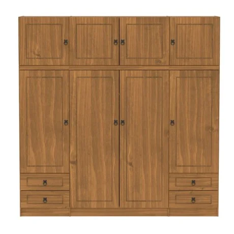 Ropero 8 puertas 4 cajones Linea Naturale en Madera natural - Roperos y placares, Uruguay | La Cueva Muebles, vista 8
