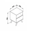 Mesa De Luz Linea Retro Living Dormitorio 1 Cajon Miel - Mesas de luz, Uruguay | Lais Muebles, vista 3 de 3