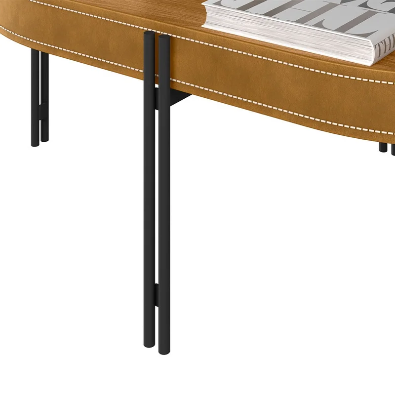 Mesa Ratona Monaco 93cm Cuero/MDF en Marrón - Mesas de living, Uruguay | Balton, vista 5