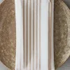 SERVILLETA RAYAS FINAS MOSTAZA Y BLANCO 45X45 en Mostaza - Textiles, Uruguay | Sentido Jose Ignacio, vista 3 de 4