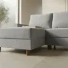 Rinconera Lucci - Tela Microfibra - Chaise izquierdo - Berlin 05 (Ceniza) en Gris - Sillones y sofás, Uruguay | NYR, vista 3 de 7