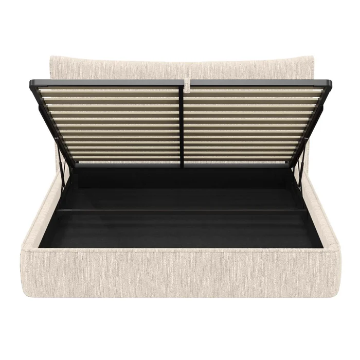 Cama C/baúl King Madera-y-tela Natural-beige Zafiro en Beige - Dormitorio, Uruguay | Divino, vista 4