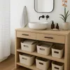 ORGANIZADOR CON ASAS 23X30.5X15.2CM EXT TELA CREMA en Beige - Canastos, Uruguay | Decohogar, vista 2 de 4