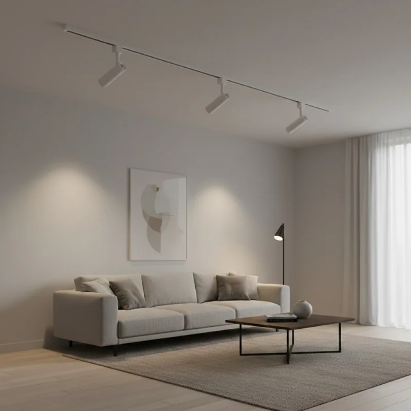 Luminaria Nano Madison Orientable de Riel Blanca en Blanco - Lámparas colgantes, Uruguay | Serlux, vista 5