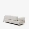 Sofá Compo 3 plazas de chenilla beige y estructura de metal gris 232 cm en Beige - Sillones y sofás, Uruguay | Kavehome, vista 9 de 10