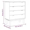 Comoda 4 C Mel/Gris Linea Nordica en Madera Maciza - Cómodas, Uruguay | Que Sal Muebleria, vista 8 de 16