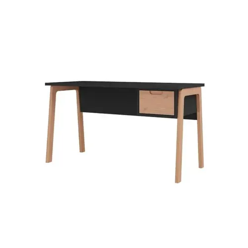 Escritorio Oficina Combinado 1 Cajon 100% Mdp en Negro - Escritorios, Uruguay | Soy Hogar
