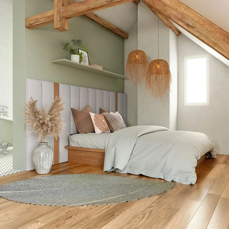 Respaldo de cama Lorena 300CM - Lino en Gris - Respaldos de cama, Uruguay | Balton, vista 7