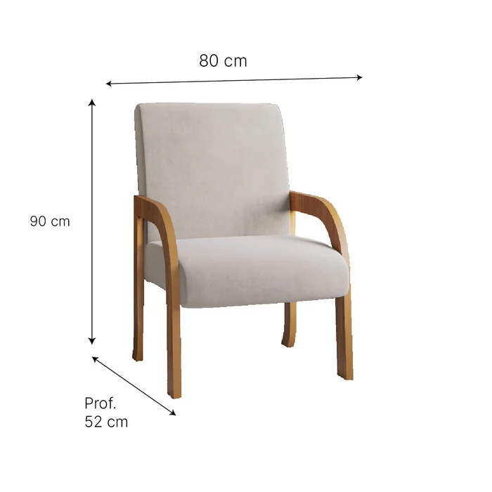 Butaca 1 Cuerpo Paris Pastel en Beige - Butacas, banquetas y puffs, Uruguay | Muebles Express, vista 3