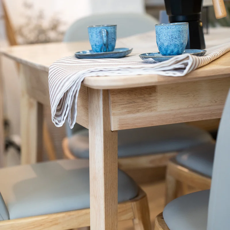 Mesa de comedor Extensible - Madera maciza 90 a 120 cm Elan - Línea Serena en Madera natural - Mesas de comedor, Uruguay | Ecowood, vista 5