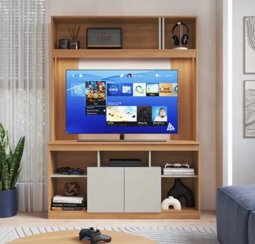 Modular Zamora en Madera natural - Muebles para TV, Uruguay | Palermo Casa Deco