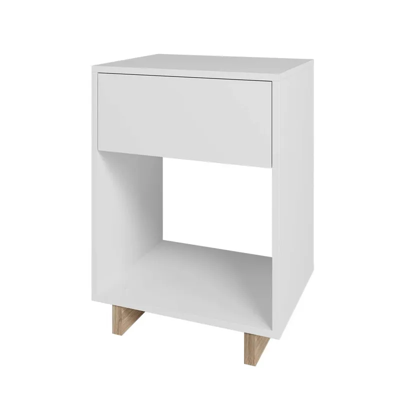 Mesa de Luz con Cajón - Nomad en Blanco - Mesas de luz, Uruguay | Delta Center