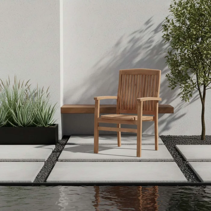 Butaca Natural/beige Madera Toba en Madera natural - Muebles para el exterior, Uruguay | Divino