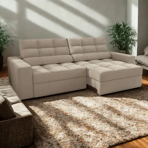 SOFA DELUXE 2.70CM RETRACTIL RECLINABLE 6 POSICIONES - Sillones y sofás, Uruguay | Balton