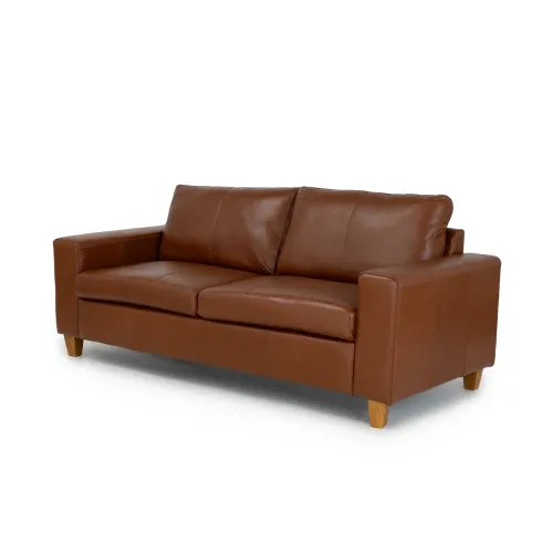 Sofá Royale - Cuero Básico - 3 cuerpos - 457 (Brandy) en Marrón - Sillones y sofás, Uruguay | NYR