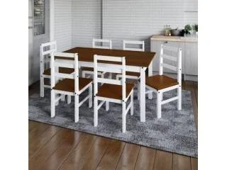 JUEGO COMEDOR OLIVIA 6SILL- CER/BLAN en Blanco/Cera - Mesas de comedor, Uruguay | Quesal, vista 4