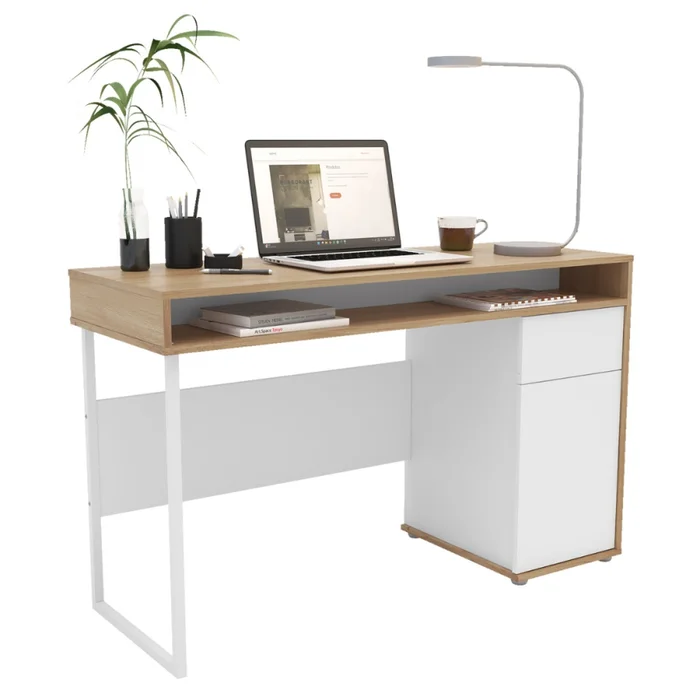 Escritorio Chicago - White y Aveiro en Blanco - Escritorios y sillas de escritorio, Uruguay | NYR, vista 3