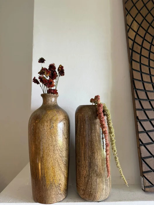 JARRON TRIBAL MADERA MANGO NATURAL en Madera natural - Jarrones, Uruguay | Masinfinito Casa, vista 3