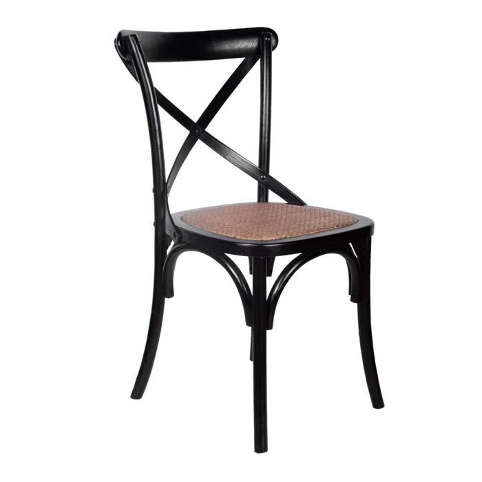 Silla De Comedor Madera Negro Cruceta en Negro - Sillas, Uruguay | Divino, vista 2