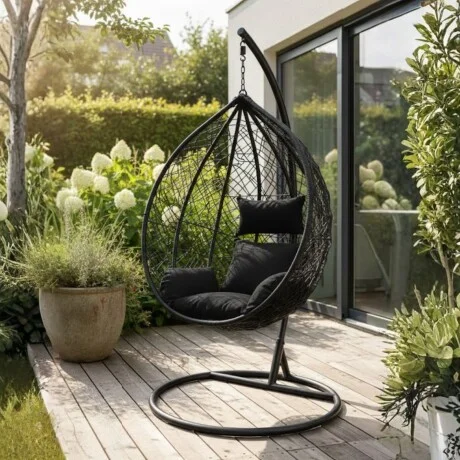 Hamaca Nido Colgante - Negro en Negro - Muebles para el exterior, Uruguay | La Cueva Muebles, vista 7
