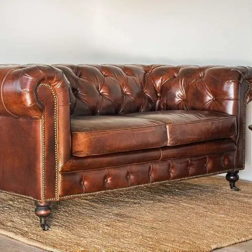 SILLON CHESTERFIELD CUERO ITALIANO - 2 CUERPOS - Sillones y sofás, Uruguay | La Iberica