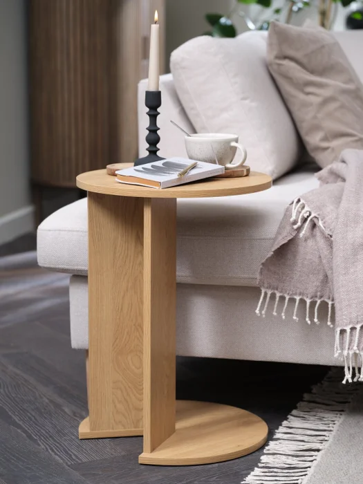 Mesa auxiliar RAASTED Ø40 color roble en Madera natural - Mesas de arrimo, Uruguay | JYSK, vista 3