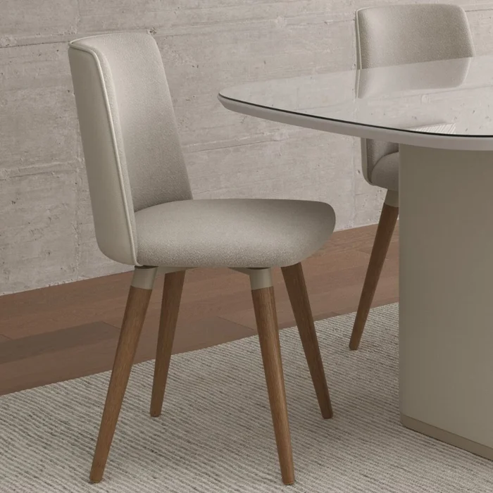 Silla Dakota Giratoria - Tela Rústica - Boucle 03 (Mox 311) en Beige - Butacas, banquetas y puffs, Uruguay | Nyr