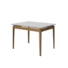 Mesa de Comedor Wind - 120 x 90 con vidrio - Off White y Natural en Blanco - Mesas de comedor, Uruguay | NYR, vista 1 de 2