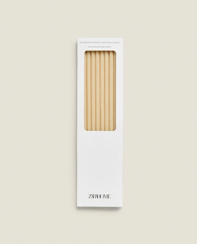 PACK VELAS FINAS DECORATIVAS CILINDRO (PACK DE 10) en Beige - Velas y Portavelas, Uruguay | Zara Home, vista 6