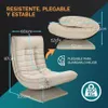Sillon Reclinable Giratorio Aberdeen - Beige en Beige - Sillones y sofás, Uruguay | La Cueva Muebles, vista 4 de 7
