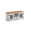 Rack 2 Puertas Vidrio Línea Monterrey - Blanco en Blanco - Muebles para TV, Uruguay | Ecowood, vista 1 de 3