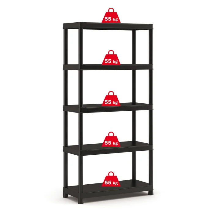 Estante Plus Negro Polipropileno Keter en Negro - Muebles para el exterior, Uruguay | Divino, vista 3