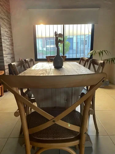Juego Comedor Madera Maciza Campo Ozark 6 Sillas Vienesas A Eleccion en Madera natural - Mesas de comedor, Uruguay | Ozark Home, vista 4