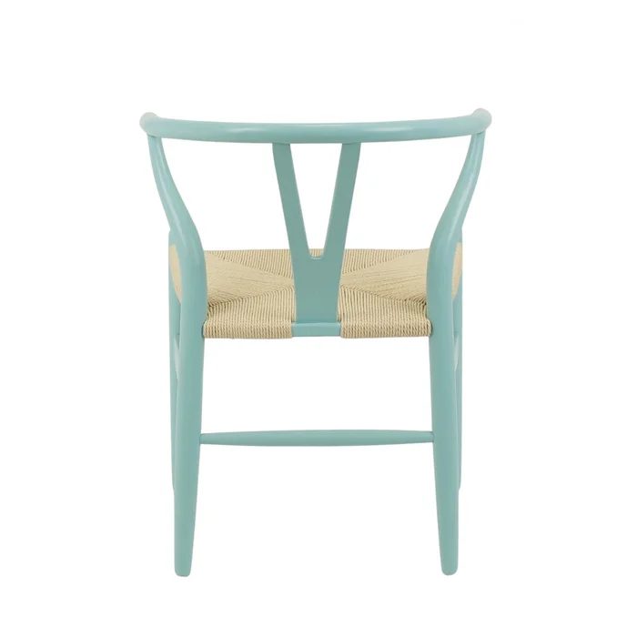 Silla Wishbone - Madera de Haya y Rattan natural - Celeste en Azul - Sillas, Uruguay | Rústico Hogar, vista 5