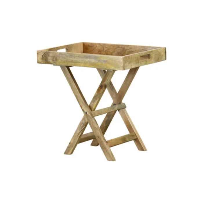 E35 Mesa auxiliar Bandeja 60x50x60 en Madera natural - Mesas de living, Uruguay | Victoriana