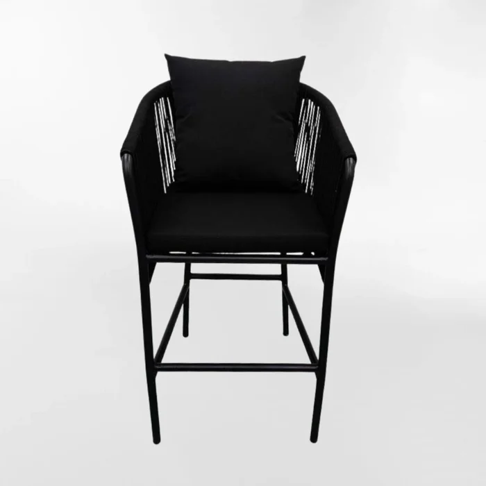 BANQUETA DE EXTERIOR LUKA NEGRO en Negro - Butacas, banquetas y puffs, Uruguay | Viasono, vista 3