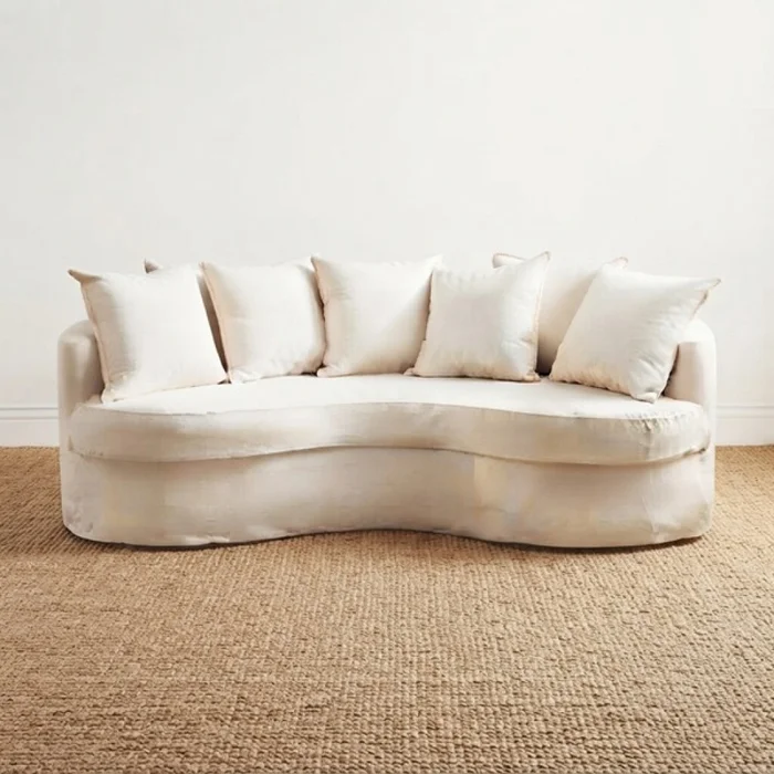 Sillón Curvo Filipa Crudo en Beige - Sillones y sofás, Uruguay | Aihaus
